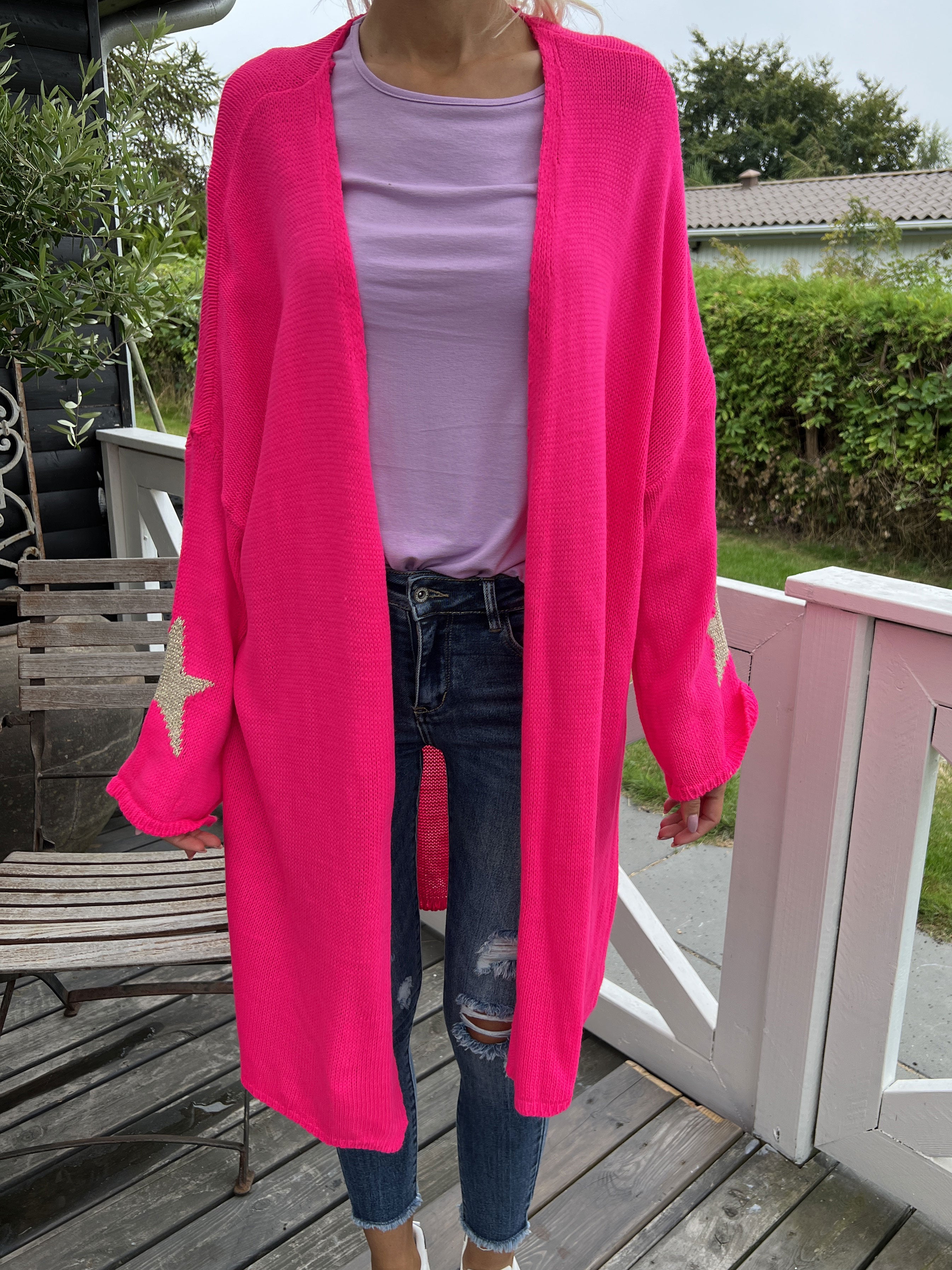 Lowa - Strik cardigan med stjerne på ærmet